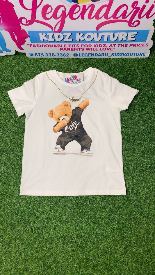 White cool bear top