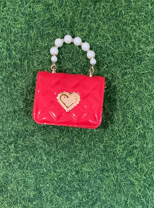 Red with gold heart bag