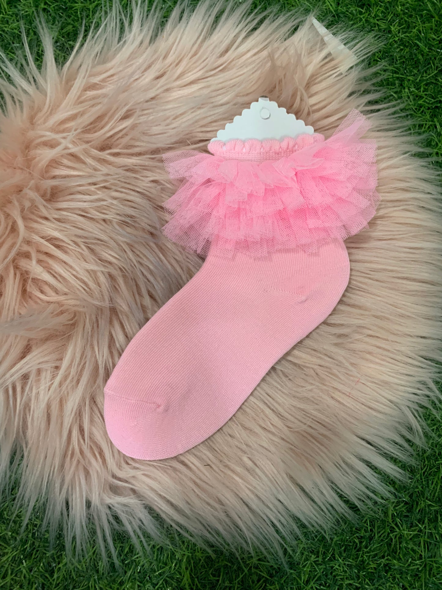 Light pink frill socks