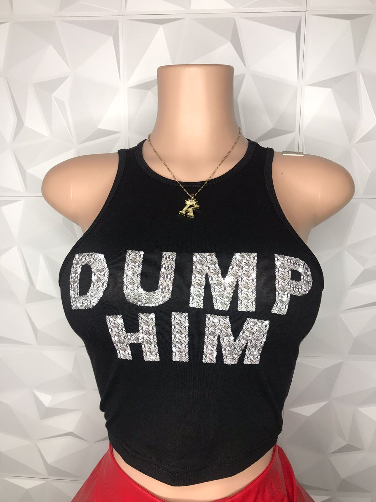 Dump him crop top