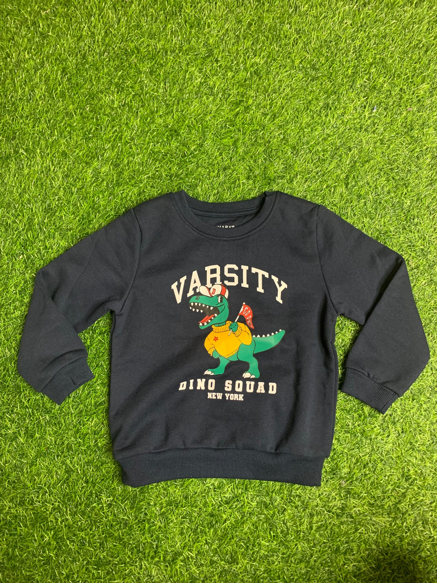 Navy blue varsity sweater