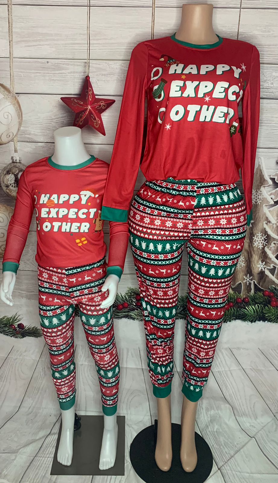 Red “happy”pajamas