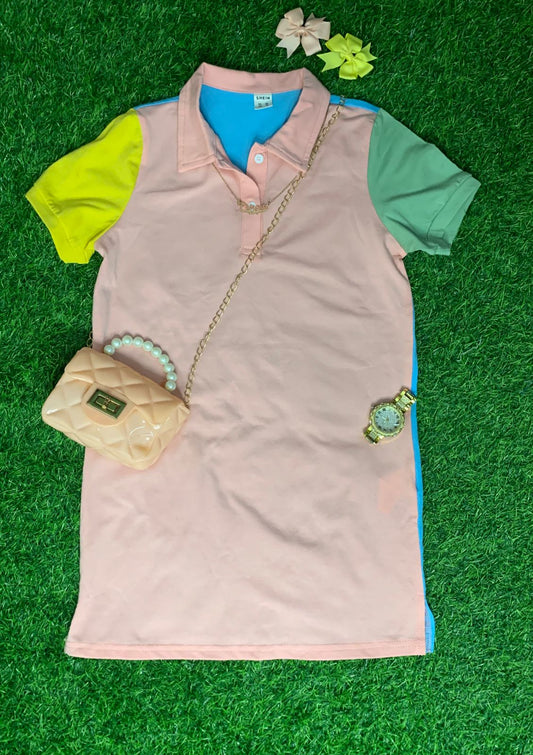 Multicolor polo dress