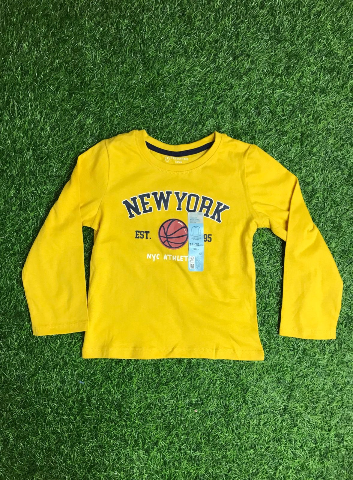 Yellow New York long sleeve top