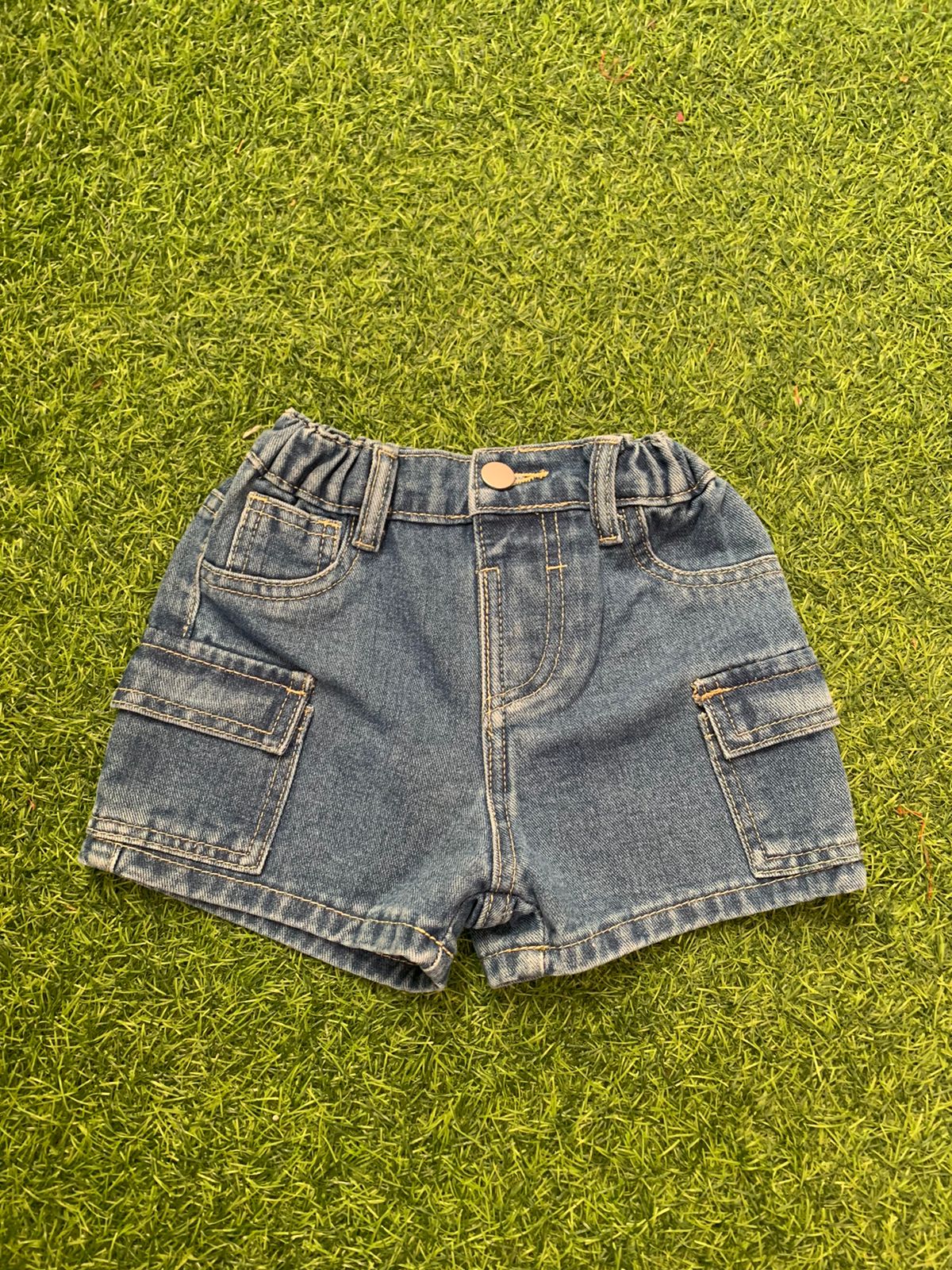 Denim Cargo Shorts