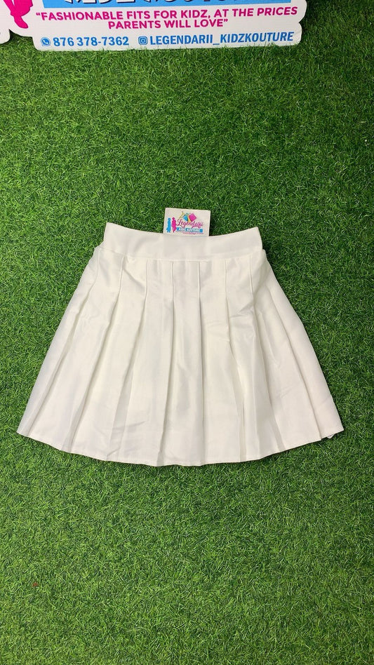 White pleated skirt(big girls)