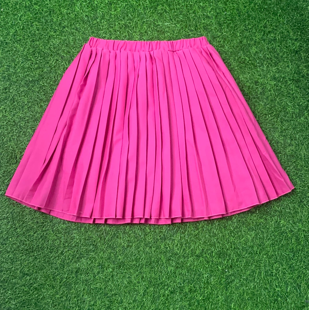 Pink knife pleated skirt(big girl)