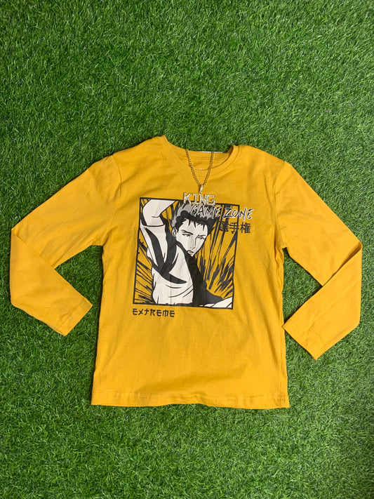 Yellow long sleeve game zone top