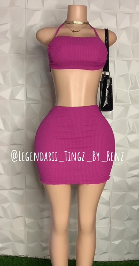 Purple skirt set