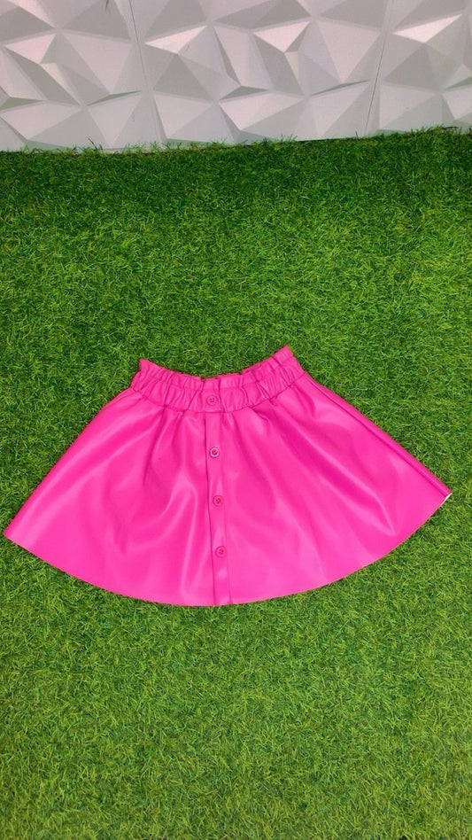 Pink paper bag skirt