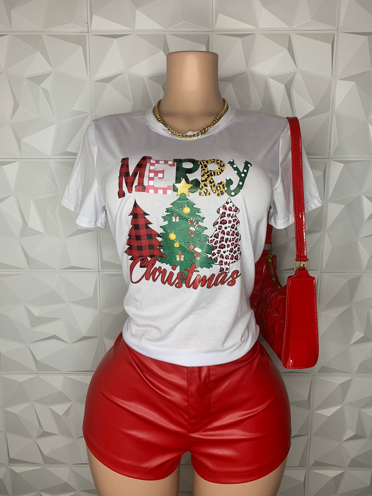 White merry Christmas top