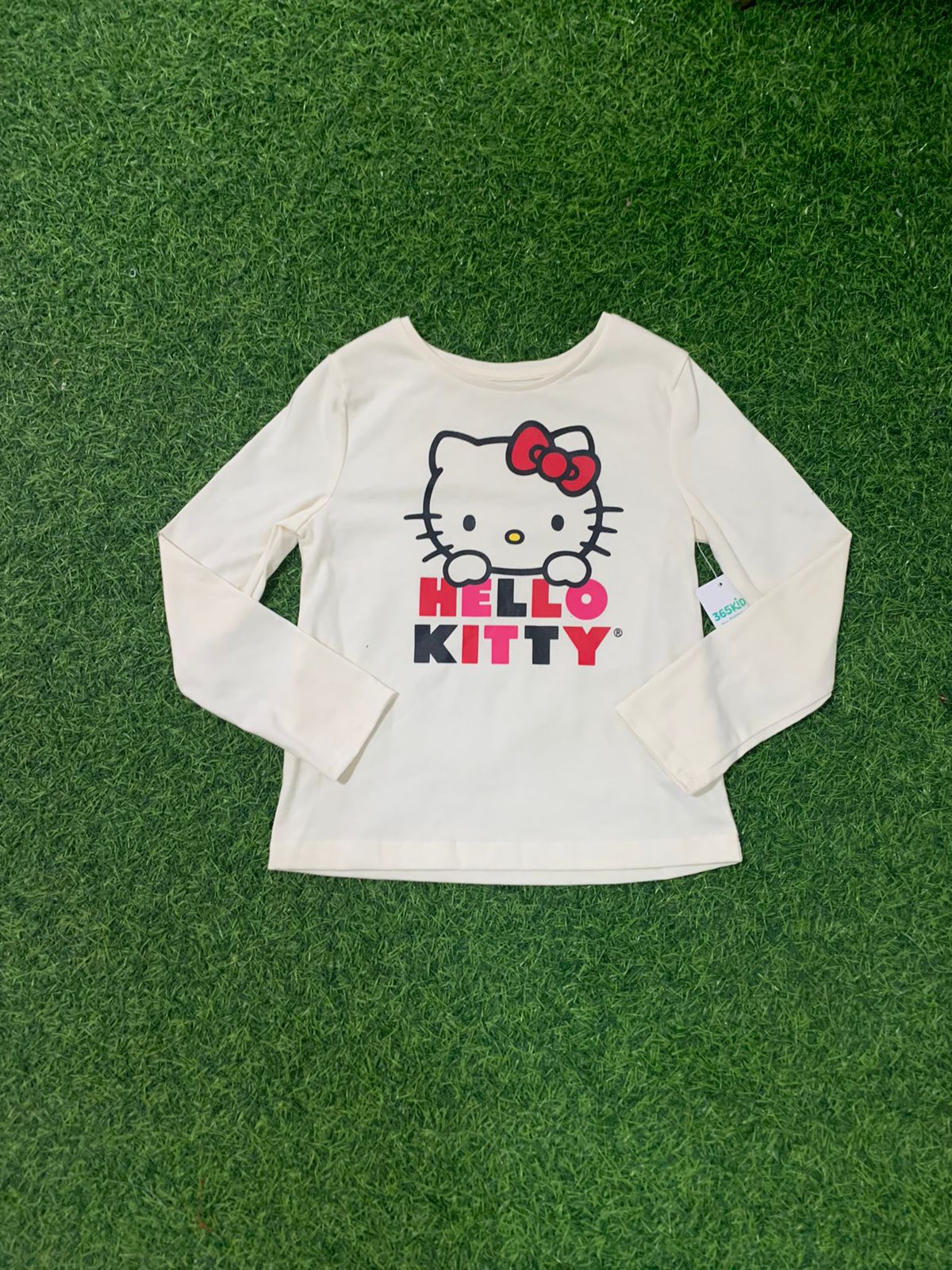 Long Sleeve Beige Hello Kitty Top