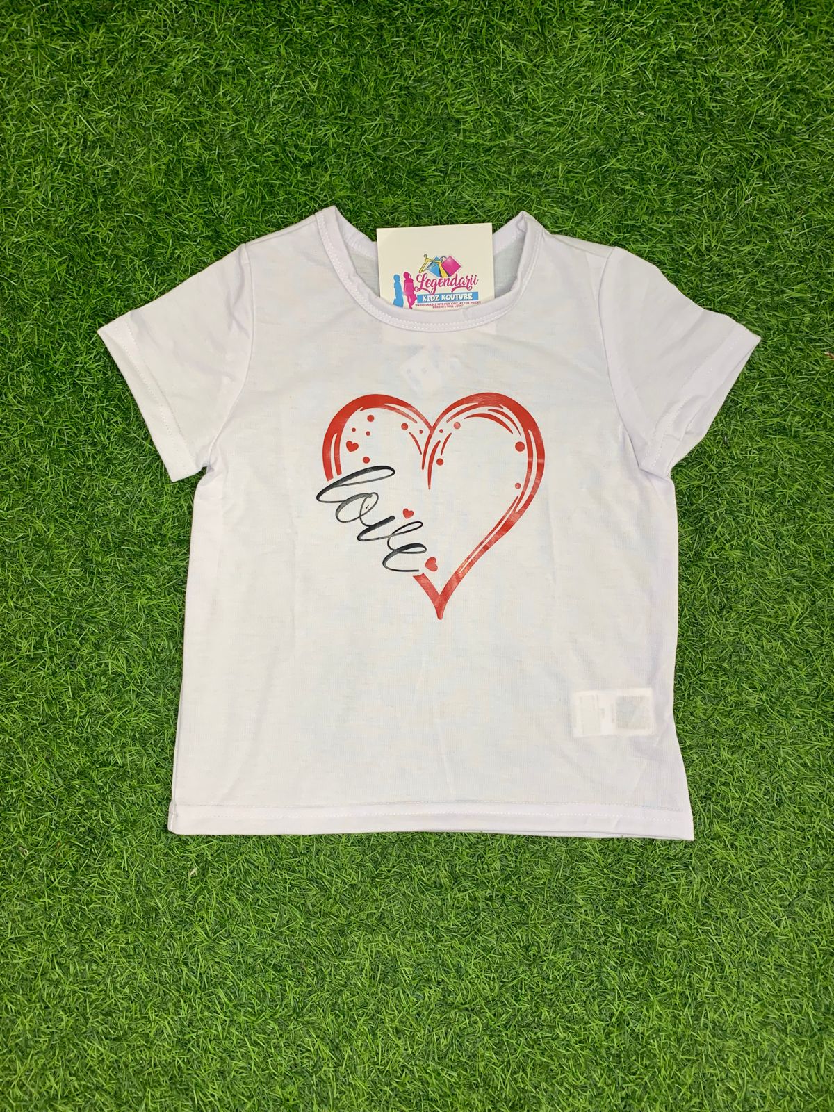 White heart love top