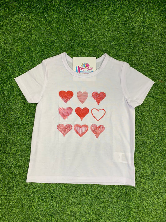 White multi heart top