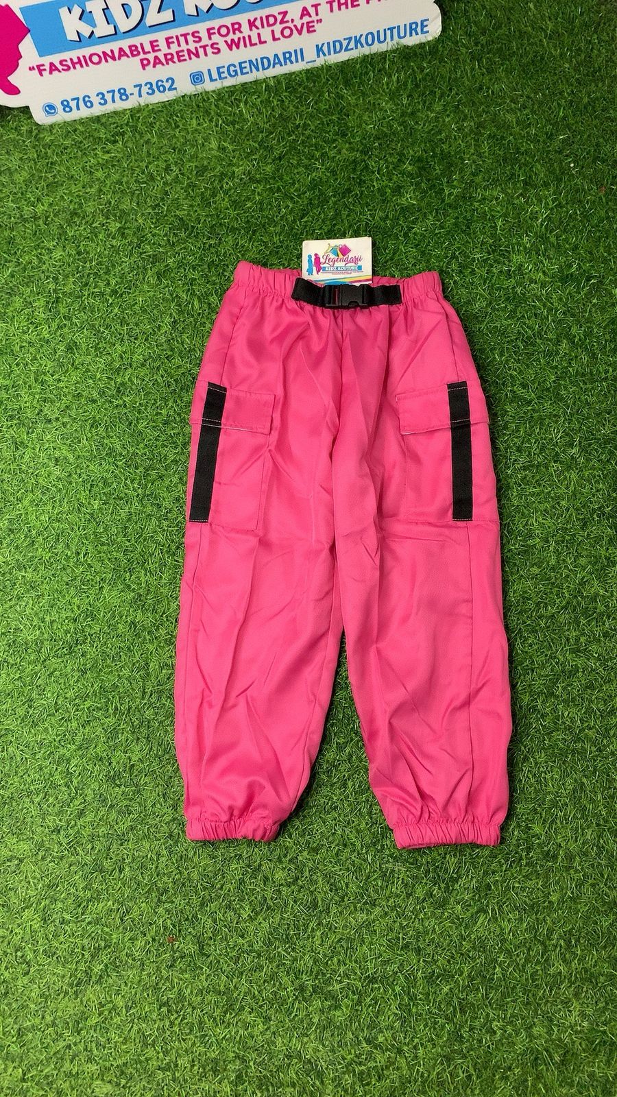 Pink & black cargo pants