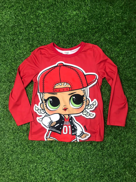 Red Lol long sleeve top