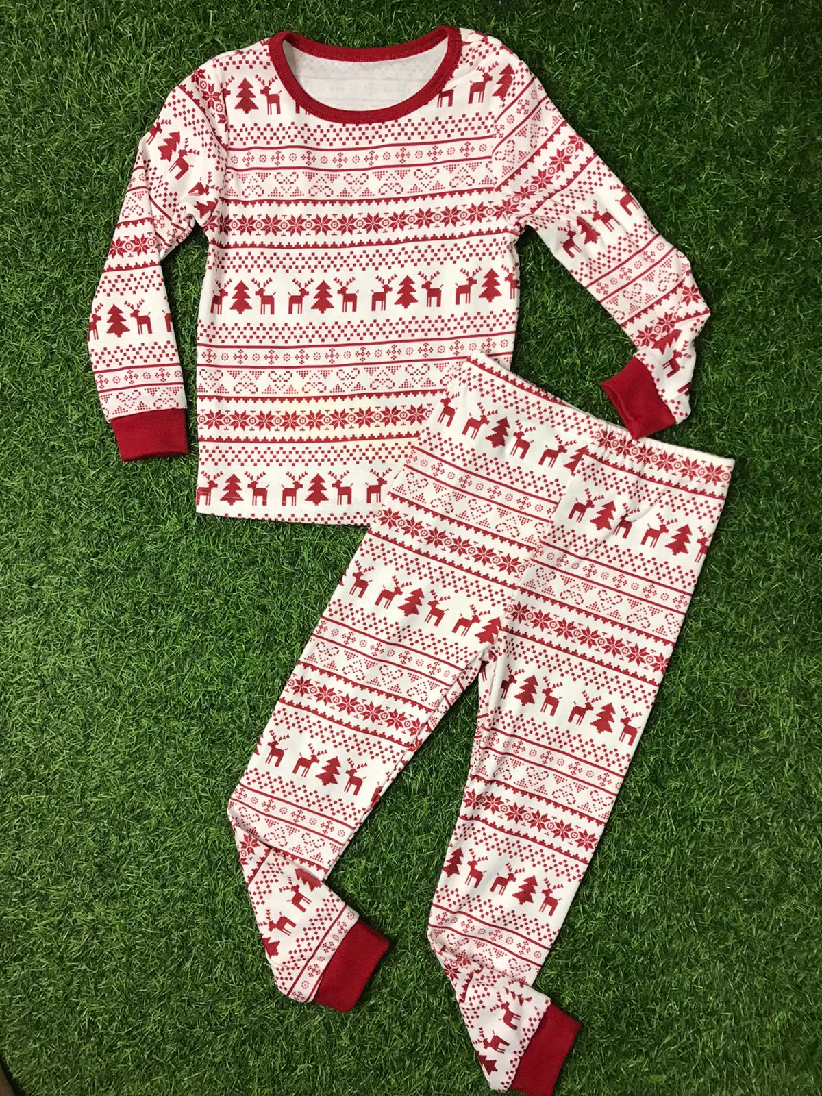 Red & white Christmas pajamas