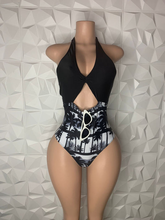 Black Palm Tree swimwear(adult)