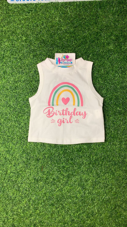 Birthday girl crop top