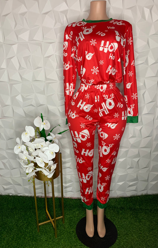 Red and green Christmas pajama (adult)