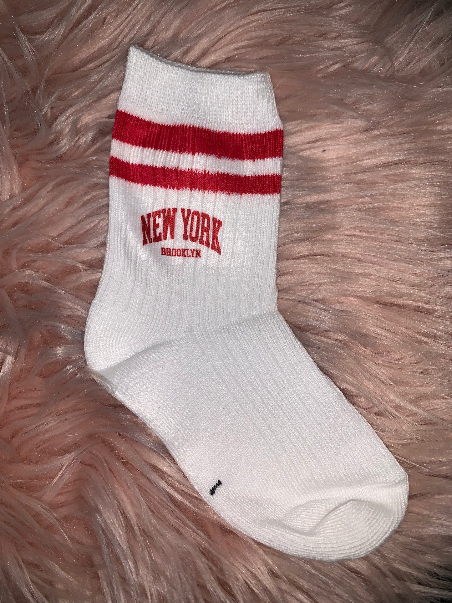 Red and white  socks