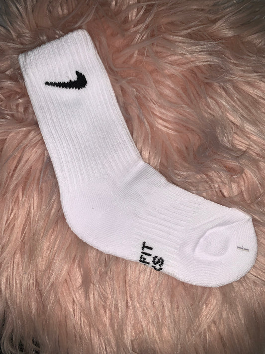 White Nike socks